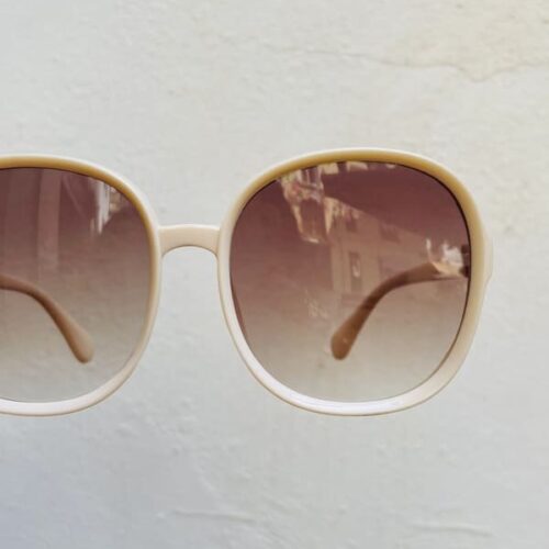 Gafas Retro Crema